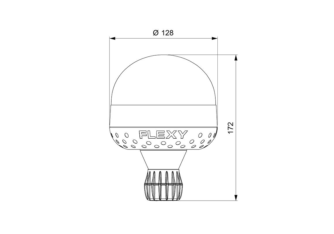 Girofaro VENUS LED FLESSIBILE AUTOBLOK, lampeggiante, ambra